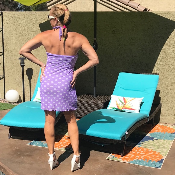 🌹Purple & white summer dress - Picture 6 of 8